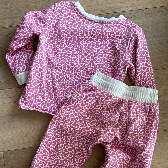 Pink and White Leopard Print Sweat Set - Picture 3 of 3